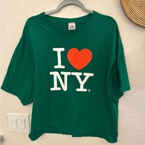 I Love NY short-sleeve t-shirt in green size 2X